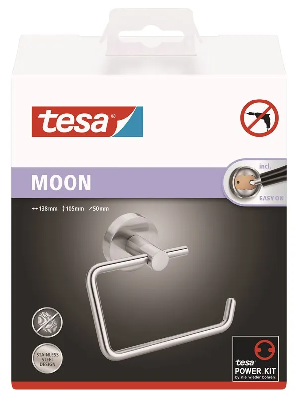 tesa Moon toilet paper holder self-adhesive