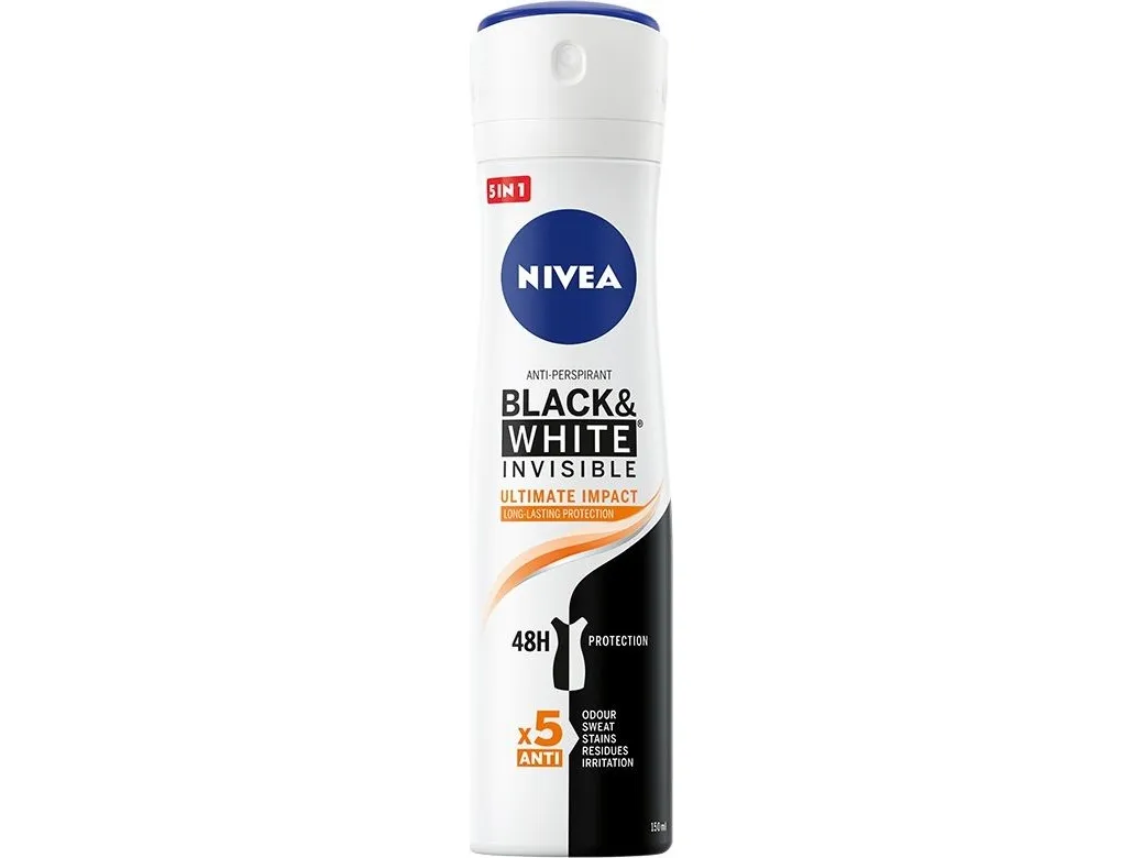 Nivea Deodorant Black & White Invisible Ultimate Impact 5in1 Spray