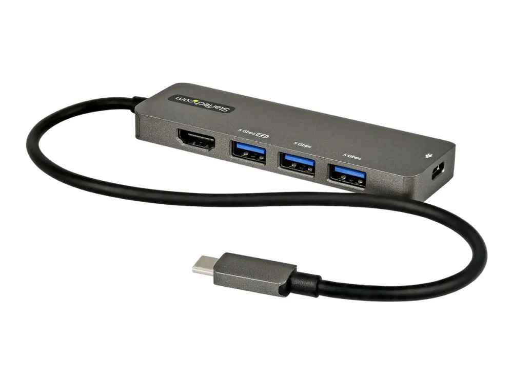 StarTech.com USB C Multiport Adapter USB-C to HDMI 2.0b 4K 60Hz (HDR10) 100W Power Delivery Pass-Through