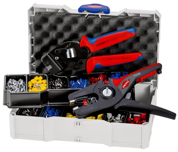 KNIPEX Press-sortimenter, for endehylser med plastkrage