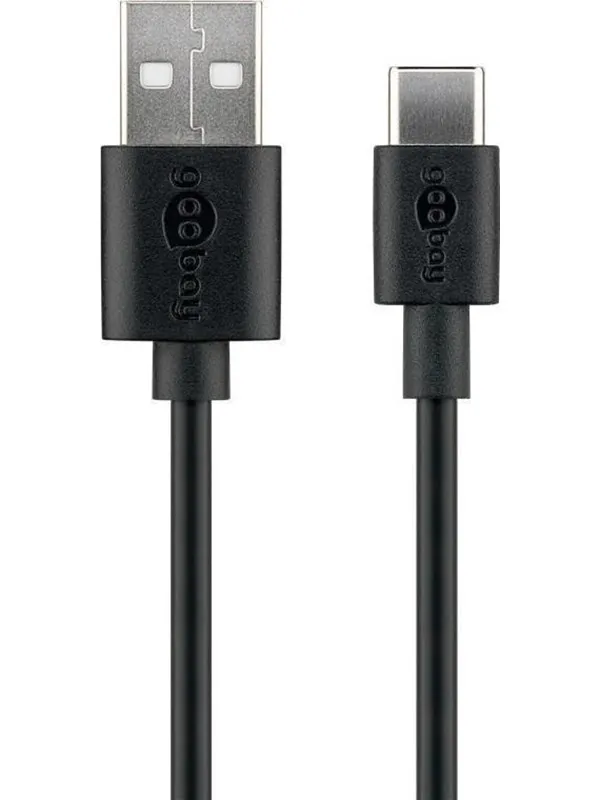 Pro USB-A <-> USB-C - 3m - USB 2.0 - Svart