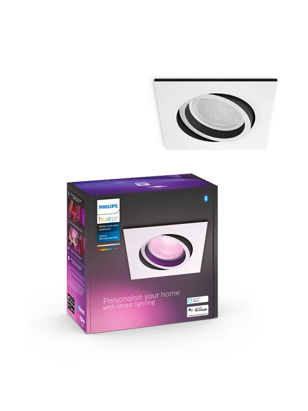 Philips Hue Centura Innfelt Spot - Kvadratisk - Hvit