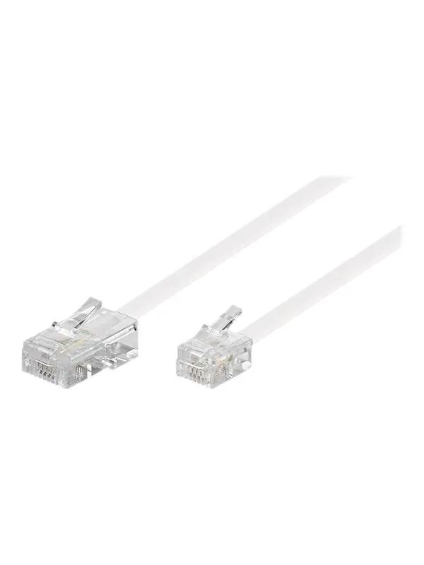 Pro Modular telephone cable - Hvit - 3m