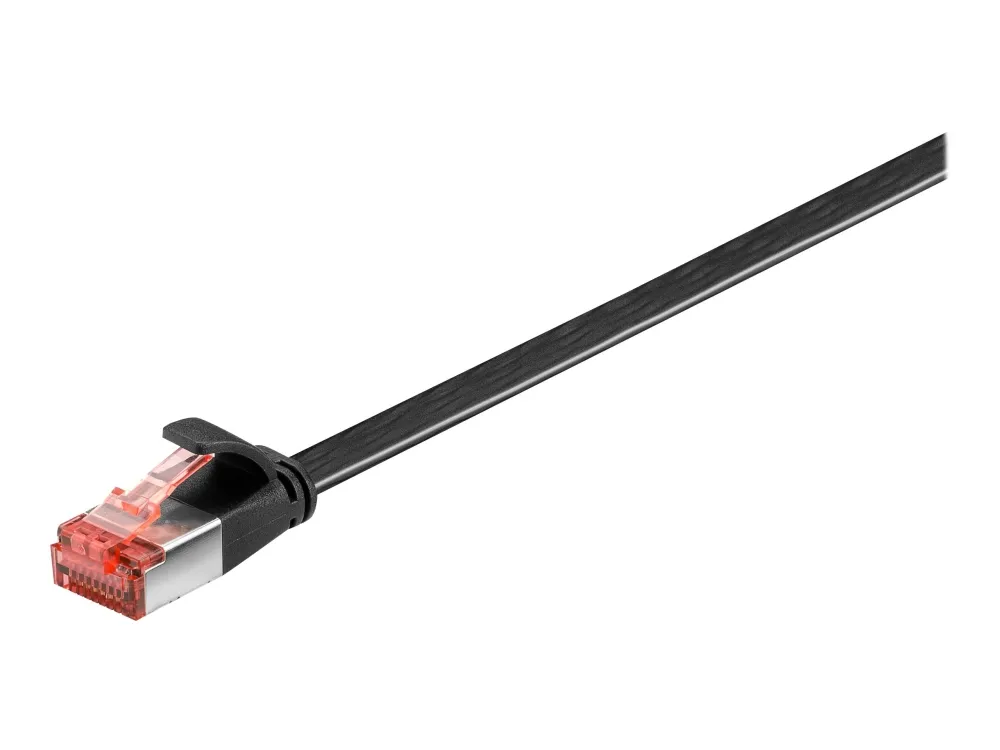 Pro LAN CAT 6 flat - Svart - 1m