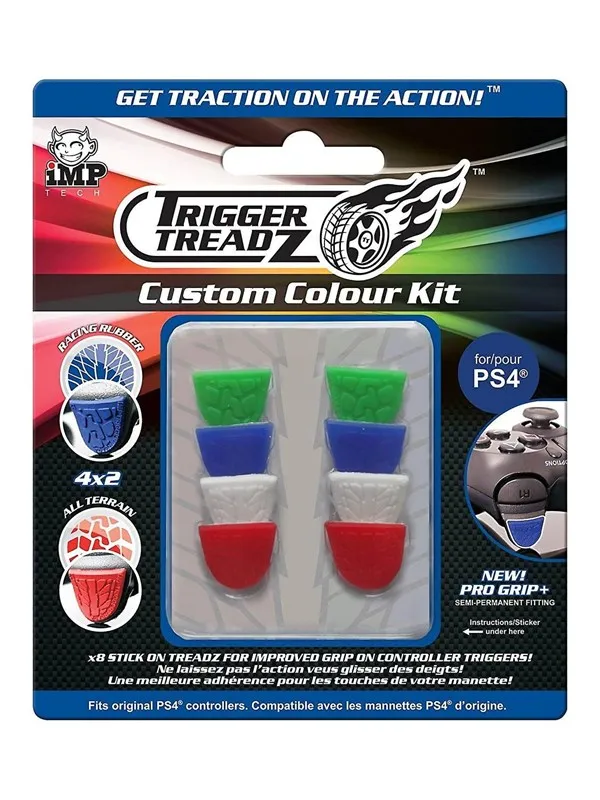 iMP TECH Trigger Treadz TT Custom Colour Kit: 8 Pack Set for PS4 - Miscellaneous Tilbehør til spillkonsoll - Sony PlayStation 4