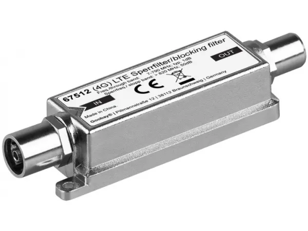 Pro LTE/4G Blocking Filter Coaxial male - Coaxial female