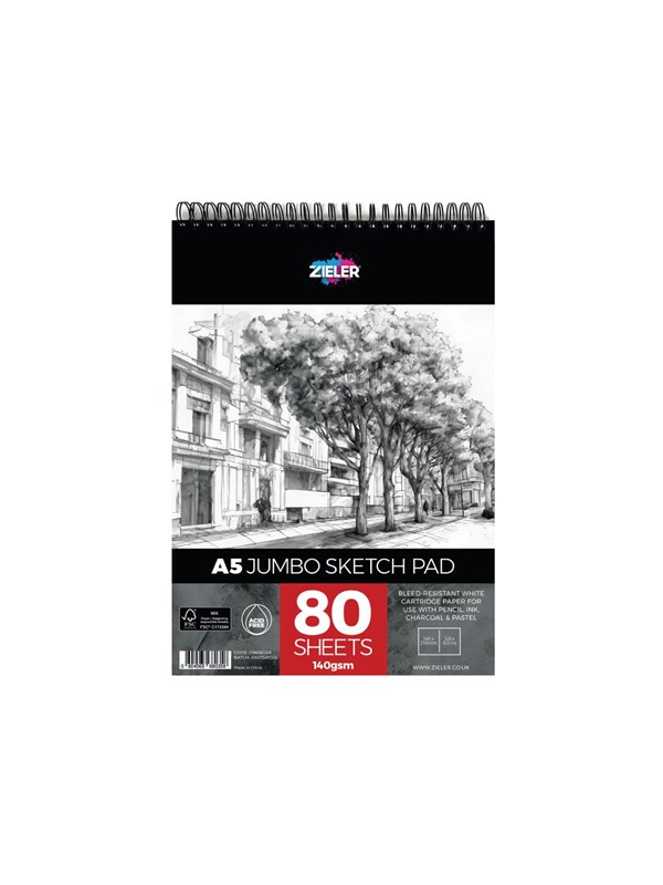 Zieler Sketchbook JUMBO SPIRAL A5 140g.