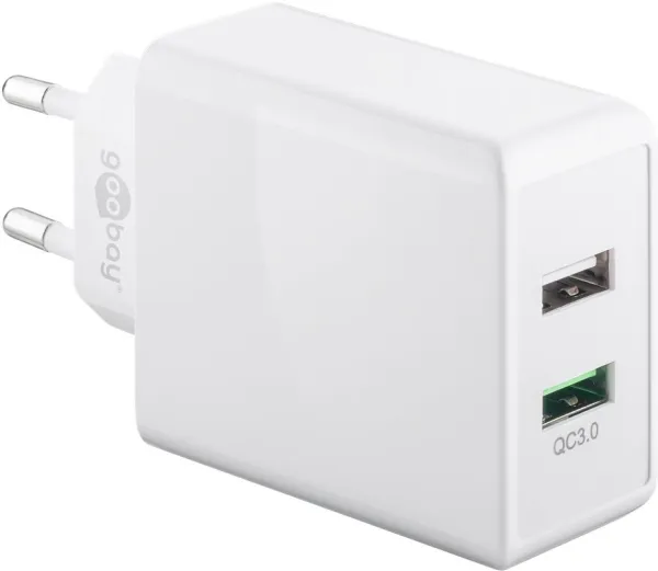 Pro Dual USB quick charger QC3.0 28W white