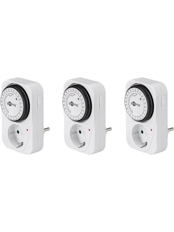 Pro 3 pcs Mechanical timer white