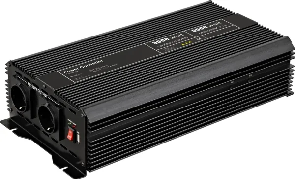 Pro Voltage converter 3.000 W black - converts 12 V D
