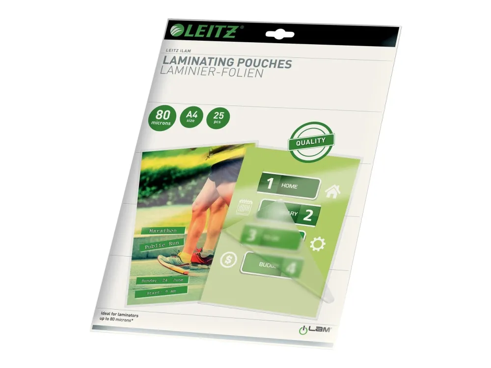 Leitz Lamineringslomme A4 80my Pk a 25 stk