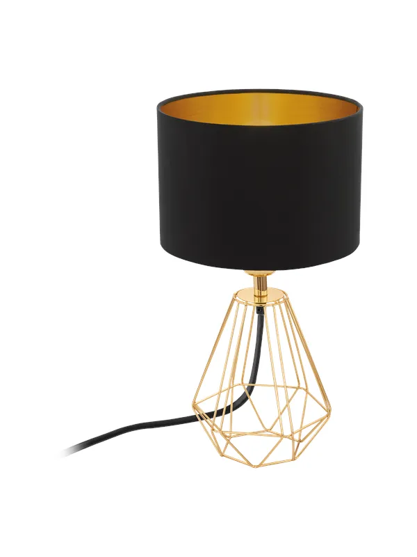 EGLO CARLTON 2 table lamp black/gold