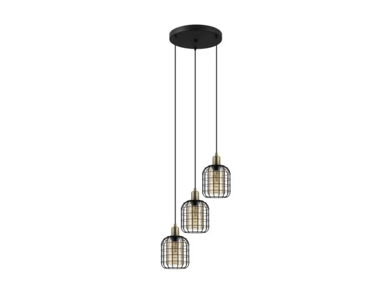 EGLO CHISLE cluster pendant black/amber