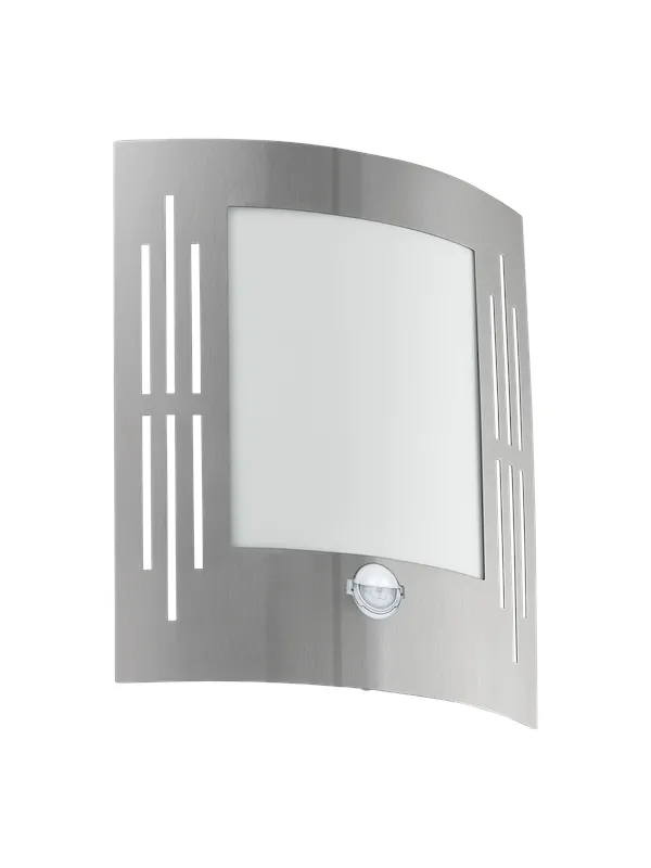 EGLO CITY outdoor wall lamp with sensor stainless steel