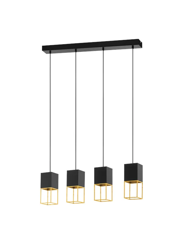 EGLO MONTEBALDO long table pendant black/gold