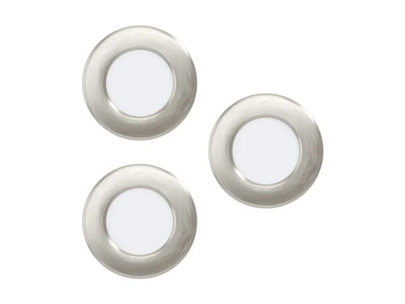 EGLO FUEVA 5 recessed spot Ø86 mm 3000K 3-pack brushed steel