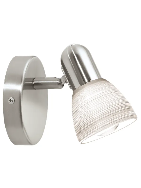 EGLO DAKAR 1 spot brushed steel/white