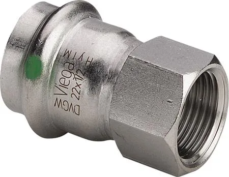 Viega Sanpress Inox transition 22 x 1" stainless steel