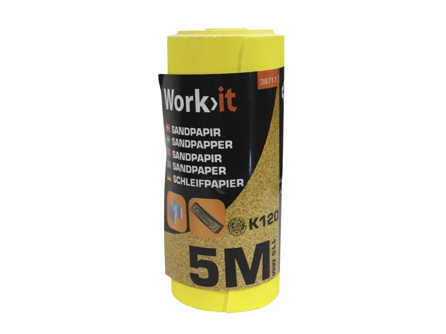 Work>it Sandpapir i rull - K120