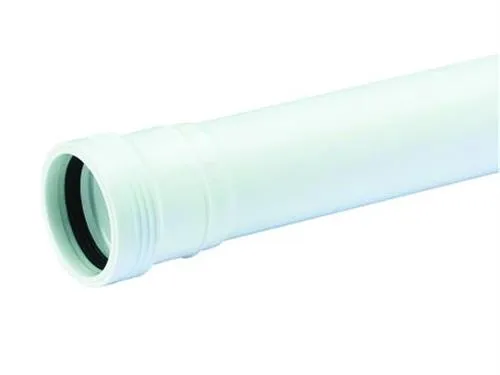 Wavin Wafix pp pipe with sleeve 40 x 1000 mm white