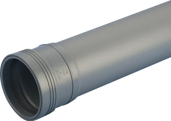 Wavin Wafix pp pipe with sleeve 40 x 500 mm grey