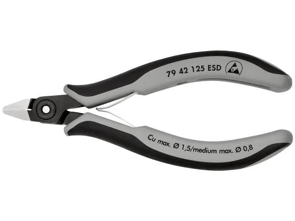KNIPEX Presisjons-elektronikk-sidekutter ESD