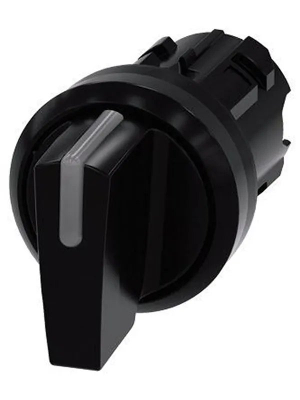 Siemens Illuminable selector switch 22 mm round plastic black