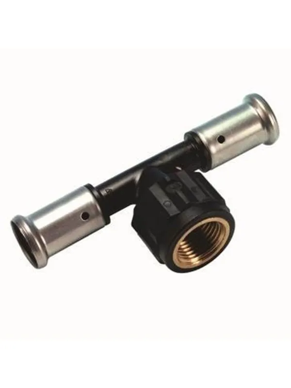 Henco press tee pvdf with inside thread 50 x 34 x 50 mm