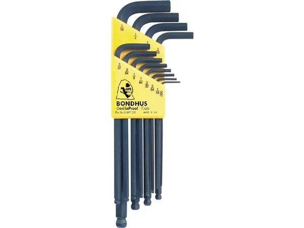 Wareco Set of l-wrenches proguardTM ball end bondhus blx12  0.05-5/16