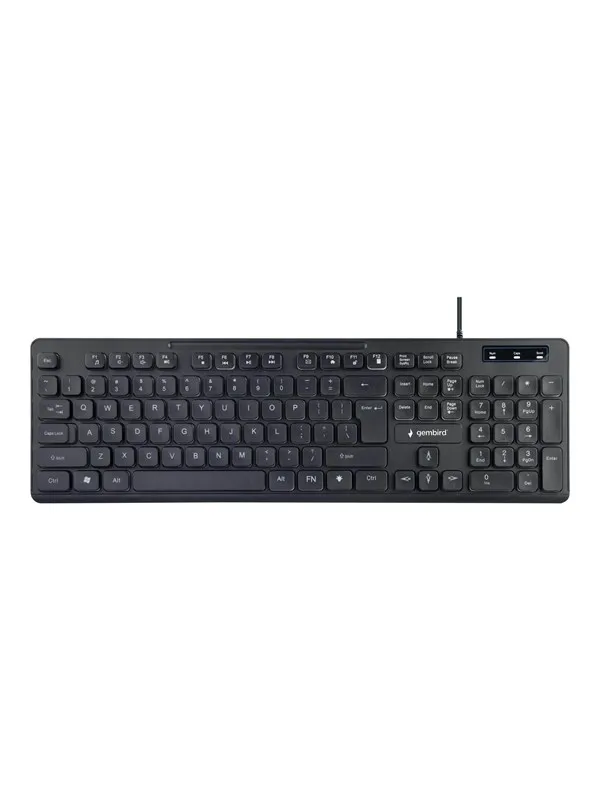 Gembird KB-UML-02 - keyboard - US - black - Tastatur - Engelsk (USA) - Svart