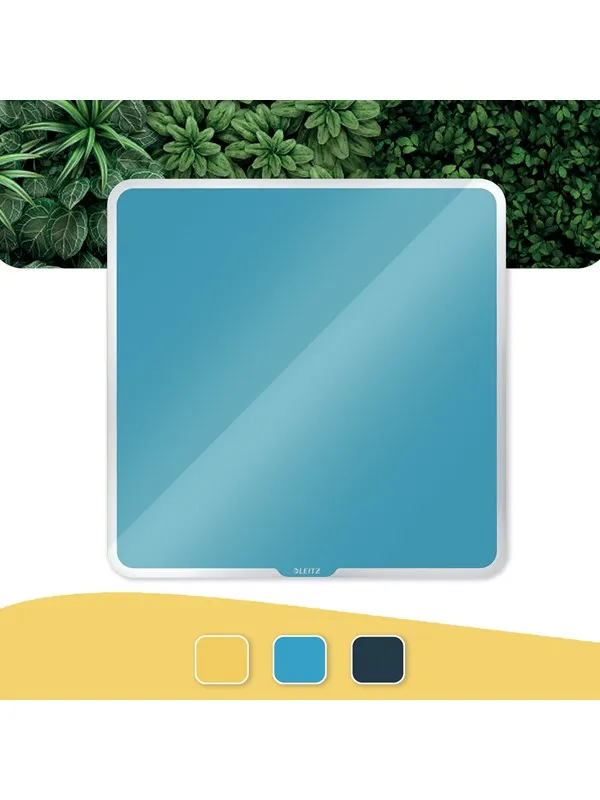 Leitz  Cosy magnetisk glasstavle 450x450 mm Sjøblå