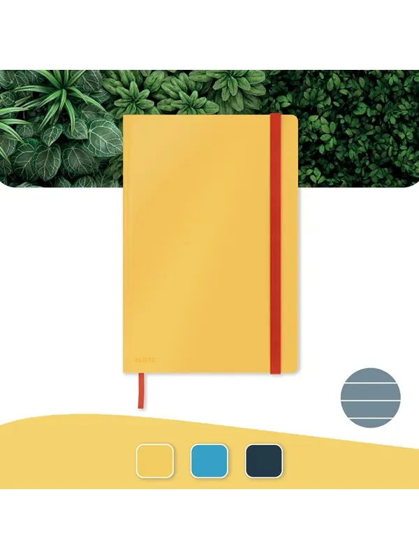 Leitz  Cosy Soft Touch stor notatbok Hardcover, linjer Varmgul