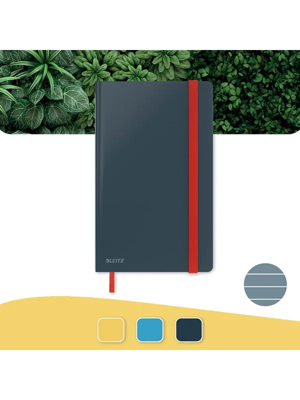 Leitz  Cosy Soft Touch medium notatbok Hardcover, linjer Fløyelsgrå