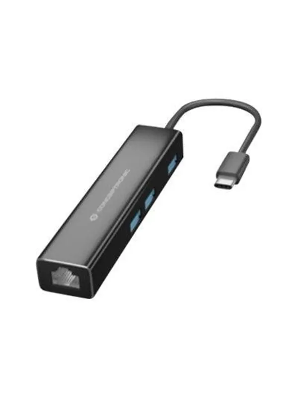 Conceptronic DONN07B - hub - 3 ports USB-hub - 3 porter - Svart