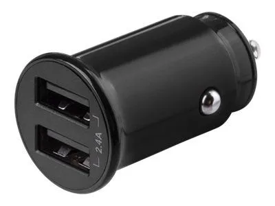 Deltaco 12/24 V USB car charger with compact size
