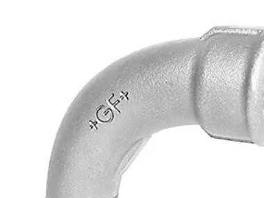 +GF+ Long sweep bend galvanized for m 90° 1