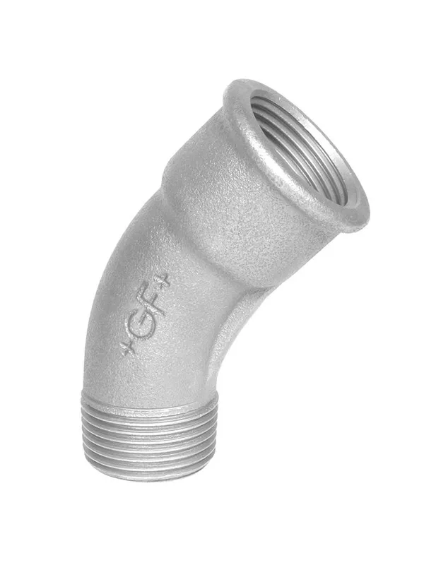 Georg-Fischer Long sweep bend 45° galvanized for m 1/4