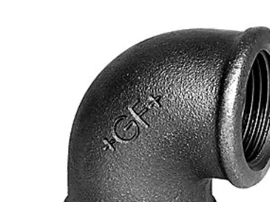 +GF+ Elbow 90° black for f 1"