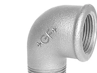 +GF+ Elbow 90° galvanized for m 1"