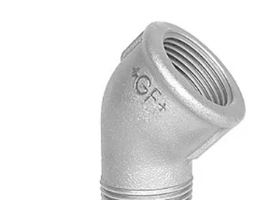 +GF+ Elbow 45° galvanized med f 2"