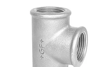 +GF+ Tee galvanized 3/8