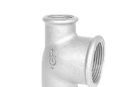 +GF+ Tee galvanized 1 x 1/2 x 1/2