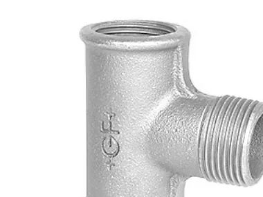 +GF+ Tee galvanized for med f 3/4