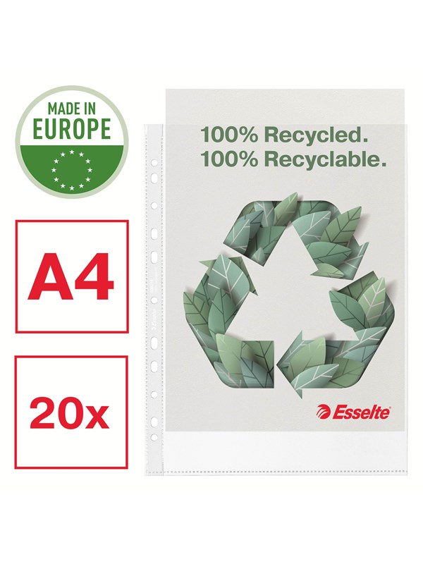 Esselte 100% resirkulert lomme A4