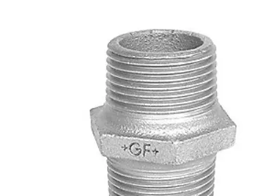 +GF+ Hexagon nipple galvanized 3