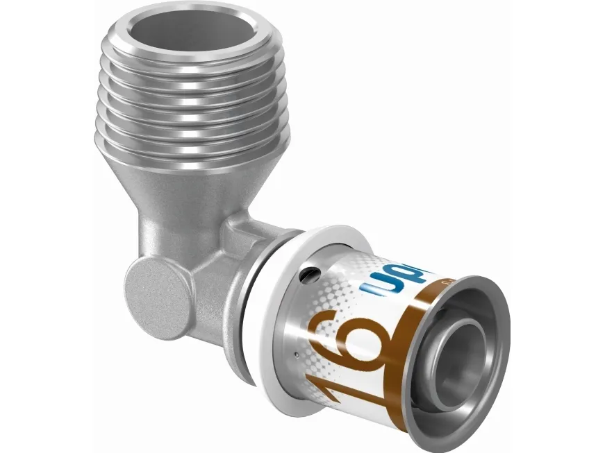 Uponor s-press plus elbow male thread 16 mm x 12