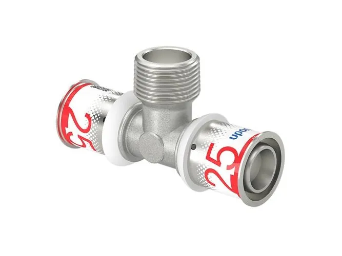 Uponor s-press plus tee adapter male thread 25 mm x 34