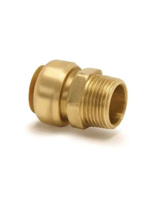 Broen Straight male connector. push-fit x bsp taper male thread 15 * 1/2