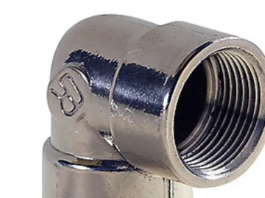Isiflo Elbow brass 90° crome for f 3/4