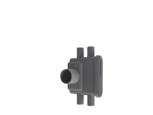 Unidrain Outlet unit w/horizontal outlet Ø75 mm incl. water trap and fire horizontal side inlets Ø40 mm
